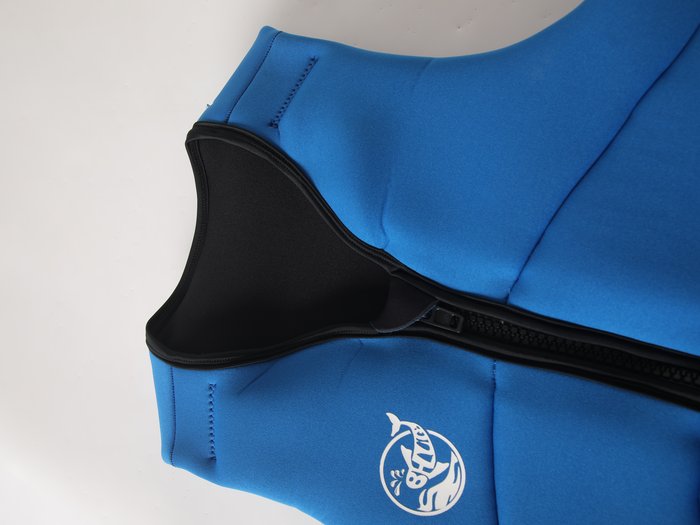 Zipper and collar, life jacket