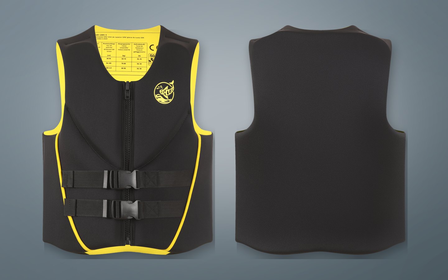 BW-LJ-03 Life Jacket 50N Black Yellow